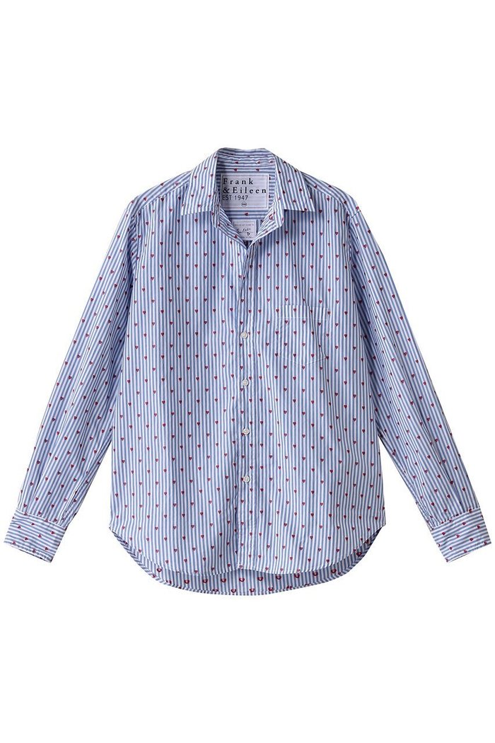 【フランク&アイリーン/Frank&Eileen】のEILEEN イタリアンコットン ハート×ブルーストライプシャツ インテリア・キッズ・メンズ・レディースファッション・服の通販 founy(ファニー) https://founy.com/ ファッション Fashion レディースファッション WOMEN トップス・カットソー Tops/Tshirt シャツ/ブラウス Shirts/Blouses ストライプ Stripe スリーブ Sleeve ミックス Mix ロング Long エレガント 上品 Elegant |ID: prp329100004410919 ipo3291000000030802179