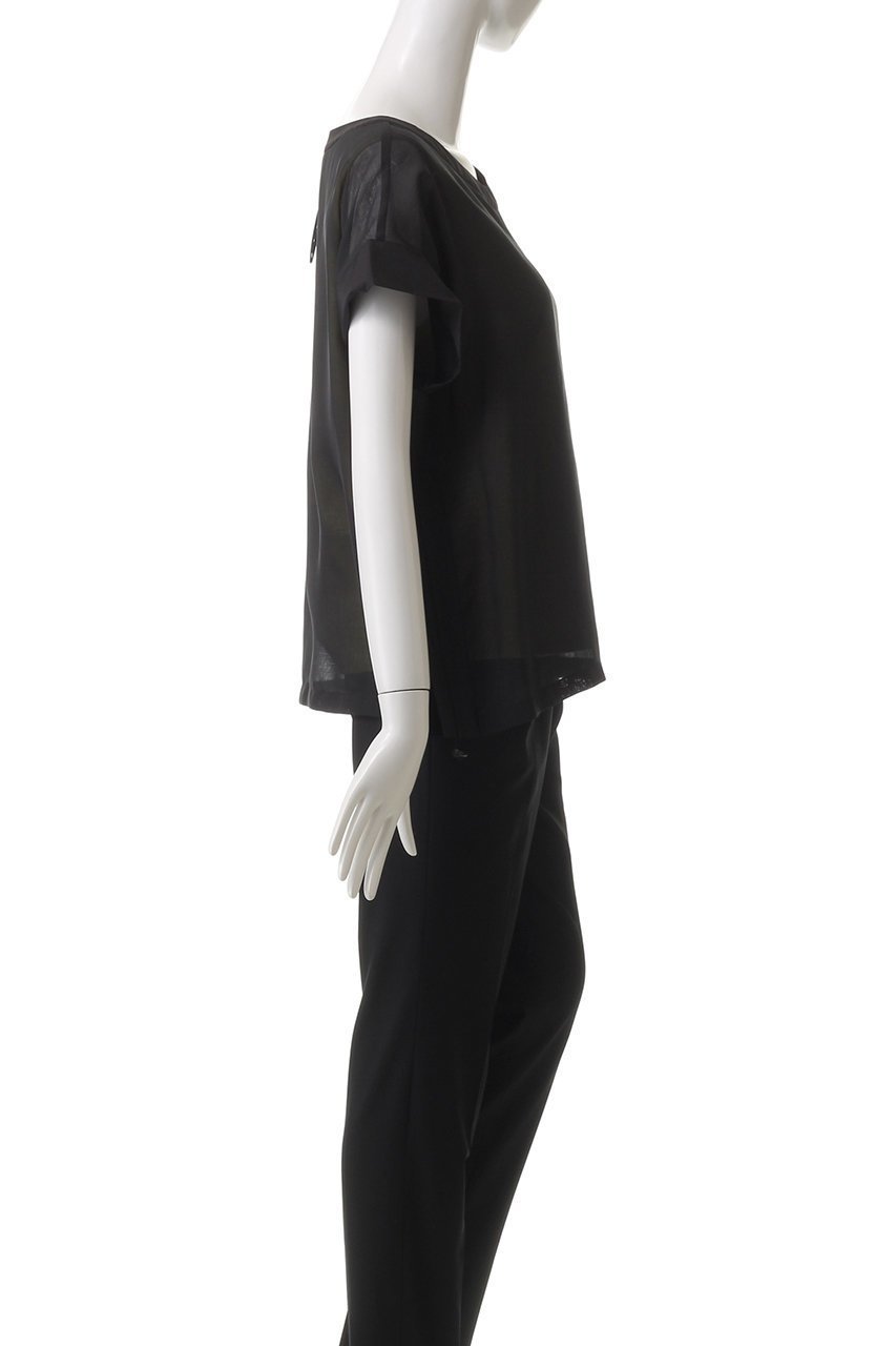 【ピアッカセッテ/ph7+】のドローストリングプルオーバー 人気、トレンドファッション・服の通販 founy(ファニー) 　ファッション　Fashion　レディースファッション　Fashion for Women　トップス・カットソー　Cut & Sew Tops　シャツ・ブラウス・オフィスカジュアル　Elegant Blouses & Button-Ups　ロングTシャツ・Tシャツ　Longline T-Shirts & Tees　カジュアルプルオーバー・ニットトップス　Pullovers & Knit Tops / Casual Pullovers　カットソー・ベーシックTシャツ　Cut-and-Sewn Tops / Stretch Tees & Basics　ギャザー　Gathered, Ruffled　シアー　Sheer, See-Through　ショート　Short, Short Length　スリーブ　Sleeve, Long Sleeve / Short Sleeve　ドッキング　Docking, Mixed Material　ハーフ　Half, Half-Length　夏　Summer　春　Spring　S/S・春夏　SS, Spring/Summer, Warm Season　other-3|ID: prp329100004410927 ipo3291000000035891905