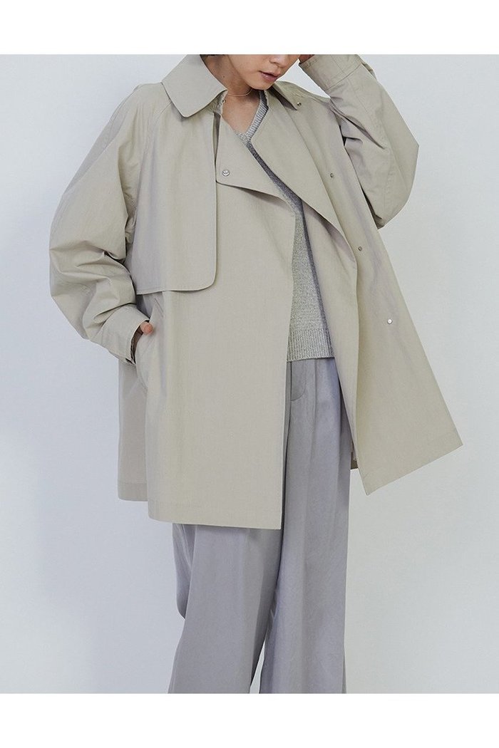 【プルミエ アロンディスモン/1er Arrondissement】のコットンナイロンハーフコート インテリア・キッズ・メンズ・レディースファッション・服の通販 founy(ファニー) https://founy.com/ ファッション Fashion レディースファッション WOMEN アウター Coat Outerwear コート Coats ショート Short ドット Dot |ID: prp329100004410930 ipo3291000000030802211