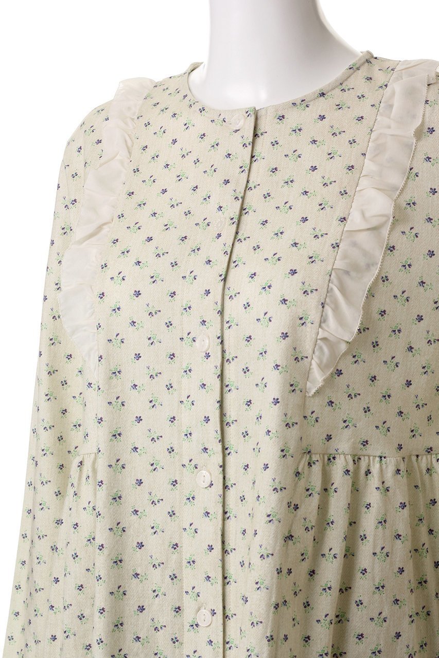 【キッドブルー/KID BLUE】のデニムフラワーPtNパジャマ 人気、トレンドファッション・服の通販 founy(ファニー) 　ファッション　Fashion　レディースファッション　Fashion for Women　ギャザー　Gathered, Ruffled　デニム　Denim, Jeans Material　パジャマ　Pajamas, Sleepwear　フェミニン　Feminine, Girly　フラワー　Flower, Floral　フリル　Frill, Ruffle　プリント　Print, Printed Pattern　other-5|ID: prp329100004410939 ipo3291000000032833552