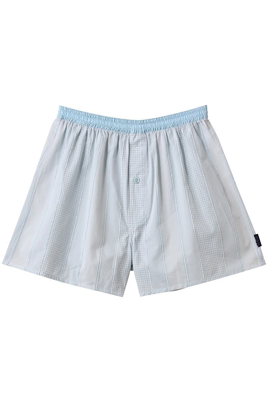 【キッドブルー/KID BLUE / MEN】の【MEN】ストライプギンガムトランクス インテリア・キッズ・メンズ・レディースファッション・服の通販 founy(ファニー) 　ファッション　Fashion　メンズファッション　Fashion for Men　ボトムス　Bottoms　インナー　Innerwear　ギンガム　Gingham, Gingham Fabric　シンプル　Simple, Minimal　ストライプ　Stripe, Striped Pattern　ランジェリー　Lingerie, Intimate Wear　リラックス　Relax, Relaxed Fit　エレガント 上品　Elegant　夏　Summer　春　Spring　S/S・春夏　SS, Spring/Summer, Warm Season　サックス|ID: prp329100004410940 ipo3291000000032849811