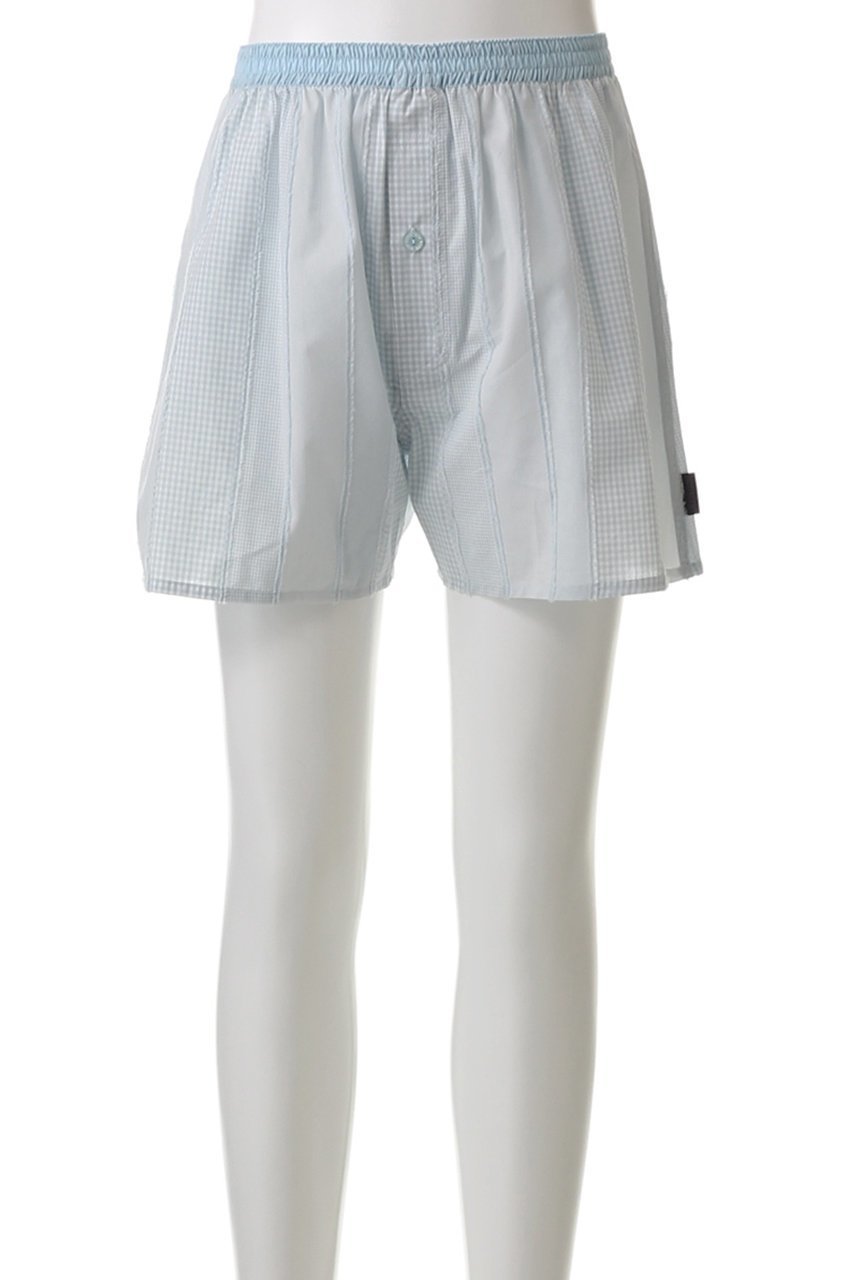 【キッドブルー/KID BLUE / MEN】の【MEN】ストライプギンガムトランクス 人気、トレンドファッション・服の通販 founy(ファニー) 　ファッション　Fashion　メンズファッション　Fashion for Men　ボトムス　Bottoms　インナー　Innerwear　ギンガム　Gingham, Gingham Fabric　シンプル　Simple, Minimal　ストライプ　Stripe, Striped Pattern　ランジェリー　Lingerie, Intimate Wear　リラックス　Relax, Relaxed Fit　エレガント 上品　Elegant　夏　Summer　春　Spring　S/S・春夏　SS, Spring/Summer, Warm Season　other-2|ID: prp329100004410940 ipo3291000000032849823