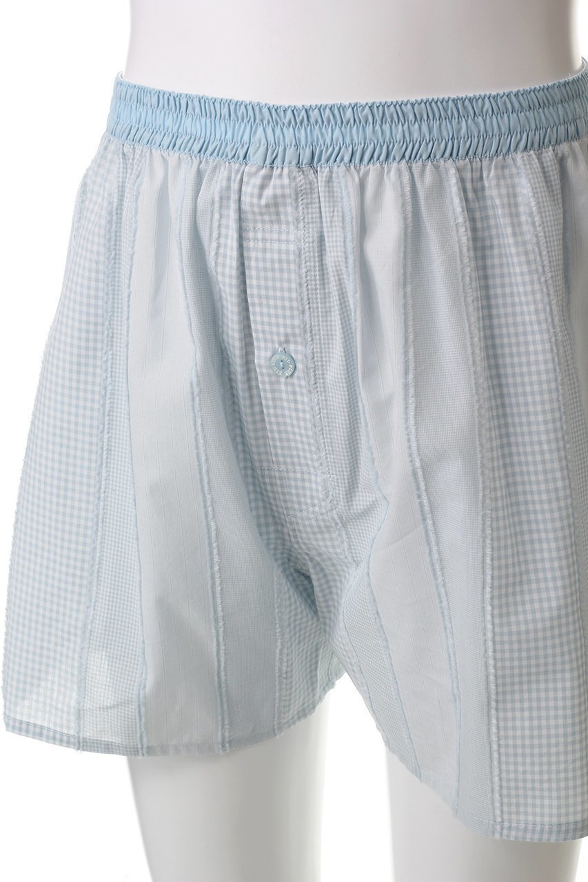 【キッドブルー/KID BLUE / MEN】の【MEN】ストライプギンガムトランクス 人気、トレンドファッション・服の通販 founy(ファニー) 　ファッション　Fashion　メンズファッション　Fashion for Men　アンダー　Underwear Essentials　ギンガム　Gingham, Gingham Fabric　ショーツ　Shorts, Short Pants　シンプル　Simple, Minimal　ストライプ　Stripe, Striped Pattern　リラックス　Relax, Relaxed Fit　エレガント 上品　Elegant　夏　Summer　春　Spring　S/S・春夏　SS, Spring/Summer, Warm Season　other-5|ID: prp329100004410940 ipo3291000000035614211