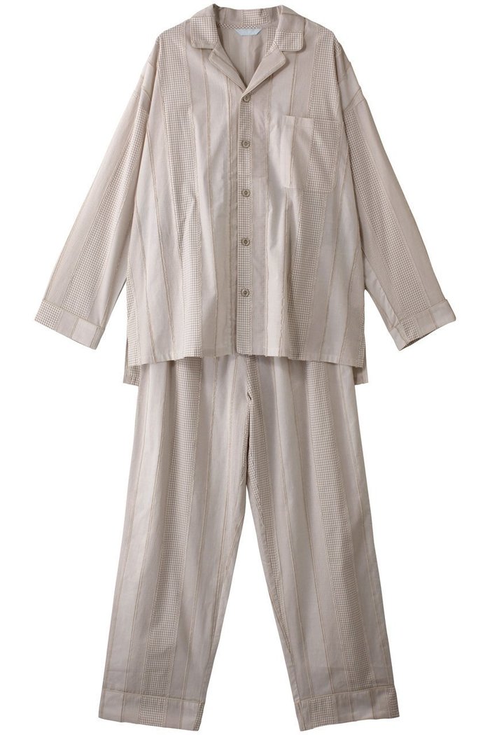 【キッドブルー/KID BLUE】の【UNISEX】ストライプギンガムUNIパジャマ インテリア・キッズ・メンズ・レディースファッション・服の通販 founy(ファニー) https://founy.com/ ファッション Fashion レディースファッション Fashion for Women ユニセックス Unisex, Genderless おすすめ Recommended / Our Picks ギフト プレゼント Gift / Present ギンガム Gingham, Gingham Fabric ストライプ Stripe, Striped Pattern チェック Check, Plaid, Tartan パジャマ Pajamas, Sleepwear フェミニン Feminine, Girly フリンジ Fringe, Tassel |ID: prp329100004410941 ipo3291000000030802241