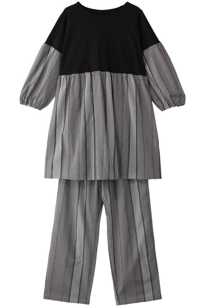 【キッドブルー/KID BLUE】のストライプギンガムパジャマ インテリア・キッズ・メンズ・レディースファッション・服の通販 founy(ファニー) https://founy.com/ ファッション Fashion レディースファッション Fashion for Women ギンガム Gingham, Gingham Fabric ストライプ Stripe, Striped Pattern チェック Check, Plaid, Tartan パジャマ Pajamas, Sleepwear フリンジ Fringe, Tassel 再入荷 Restock / Back in Stock 無地 Plain, Solid Color |ID: prp329100004410943 ipo3291000000030802247