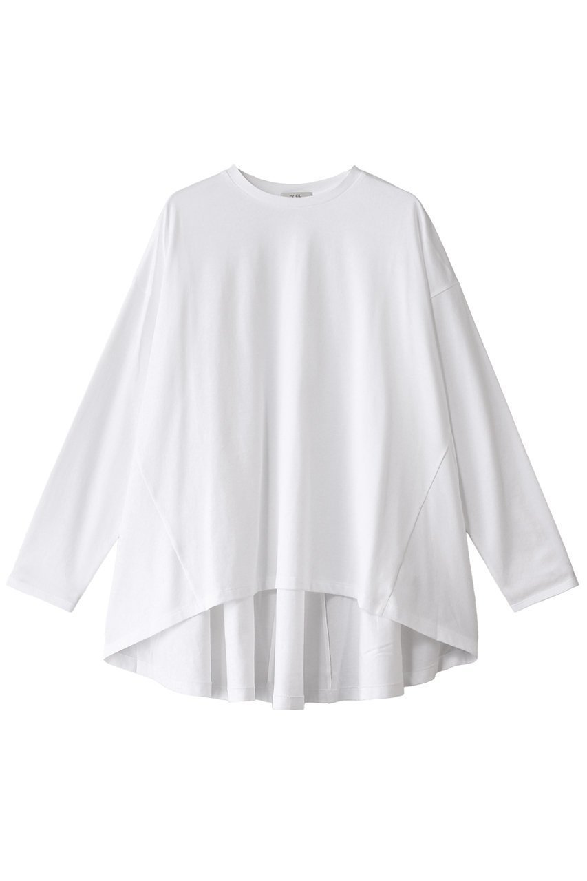【ル フィル/LE PHIL】のコットンジャージー インテリア・キッズ・メンズ・レディースファッション・服の通販 founy(ファニー) 　ファッション　Fashion　レディースファッション　Fashion for Women　トップス・カットソー　Cut & Sew Tops　シャツ・ブラウス・オフィスカジュアル　Elegant Blouses & Button-Ups　ロングTシャツ・Tシャツ　Longline T-Shirts & Tees　カットソー・ベーシックTシャツ　Cut-and-Sewn Tops / Stretch Tees & Basics　シンプル　Simple, Minimal　スリーブ　Sleeve, Long Sleeve / Short Sleeve　フレア　Flare, Flared　ロング　Long, Long-Length　長袖　Long Sleeve, Full Sleeve　ホワイト|ID: prp329100004410944 ipo3291000000032874191
