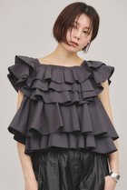 【カレンソロジー/Curensology】のポプリンラッフルブラウス 人気、トレンドファッション・服の通販 founy(ファニー) ファッション Fashion レディースファッション Fashion for Women トップス・カットソー Cut & Sew Tops シャツ・ブラウス・オフィスカジュアル Elegant Blouses & Button-Ups インド Indian Textile ショート Short, Short Length スリーブ Sleeve, Long Sleeve / Short Sleeve バランス Balance, Style Balance フリル Frill, Ruffle ボトム Bottoms, Lower Wear 再入荷 Restock / Back in Stock thumbnail チャコール|ID: prp329100004410951 ipo3291000000032809913