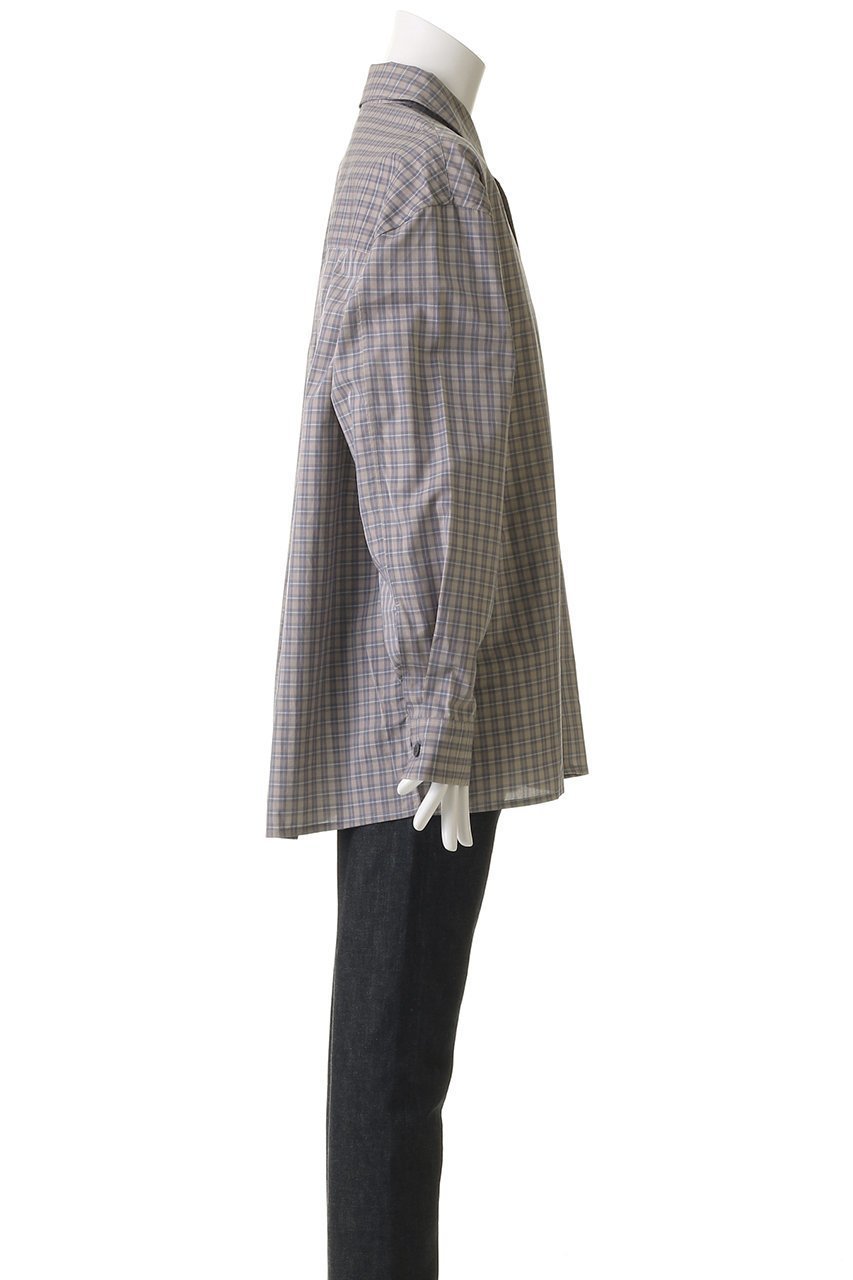 【スタジオ ニコルソン/STUDIO NICHOLSON / MEN】の【MEN】STRIKE ソフトチェック OVERSIZE ストレート ヘムシャツ 人気、トレンドファッション・服の通販 founy(ファニー) 　ファッション　Fashion　メンズファッション　Fashion for Men　ストレート　Straight, Straight Cut　スリーブ　Sleeve, Long Sleeve / Short Sleeve　チェック　Check, Plaid, Tartan　モダン　Modern, Contemporary　ロング　Long, Long-Length　other-3|ID: prp329100004410952 ipo3291000000032858231