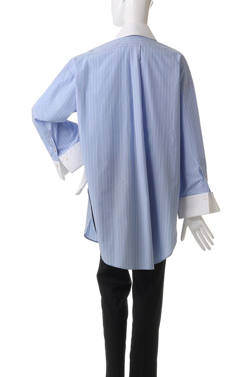【バイ マレーネ ビルガー/BY MALENE BIRGER】のMAYE チューニックスタイルシャツ 人気、トレンドファッション・服の通販 founy(ファニー) 　ファッション　Fashion　レディースファッション　Fashion for Women　トップス・カットソー　Cut & Sew Tops　シャツ・ブラウス・オフィスカジュアル　Elegant Blouses & Button-Ups　カフス　Cuff Design　クラシック　Classic, Timeless Style　ストライプ　Stripe, Striped Pattern　スリーブ　Sleeve, Long Sleeve / Short Sleeve　ポケット　Pocket, Pocket Detail　リラックス　Relax, Relaxed Fit　ロング　Long, Long-Length　ワイド　Wide, Wide Fit　エレガント 上品　Elegant　other-4|ID: prp329100004410953 ipo3291000000032907685