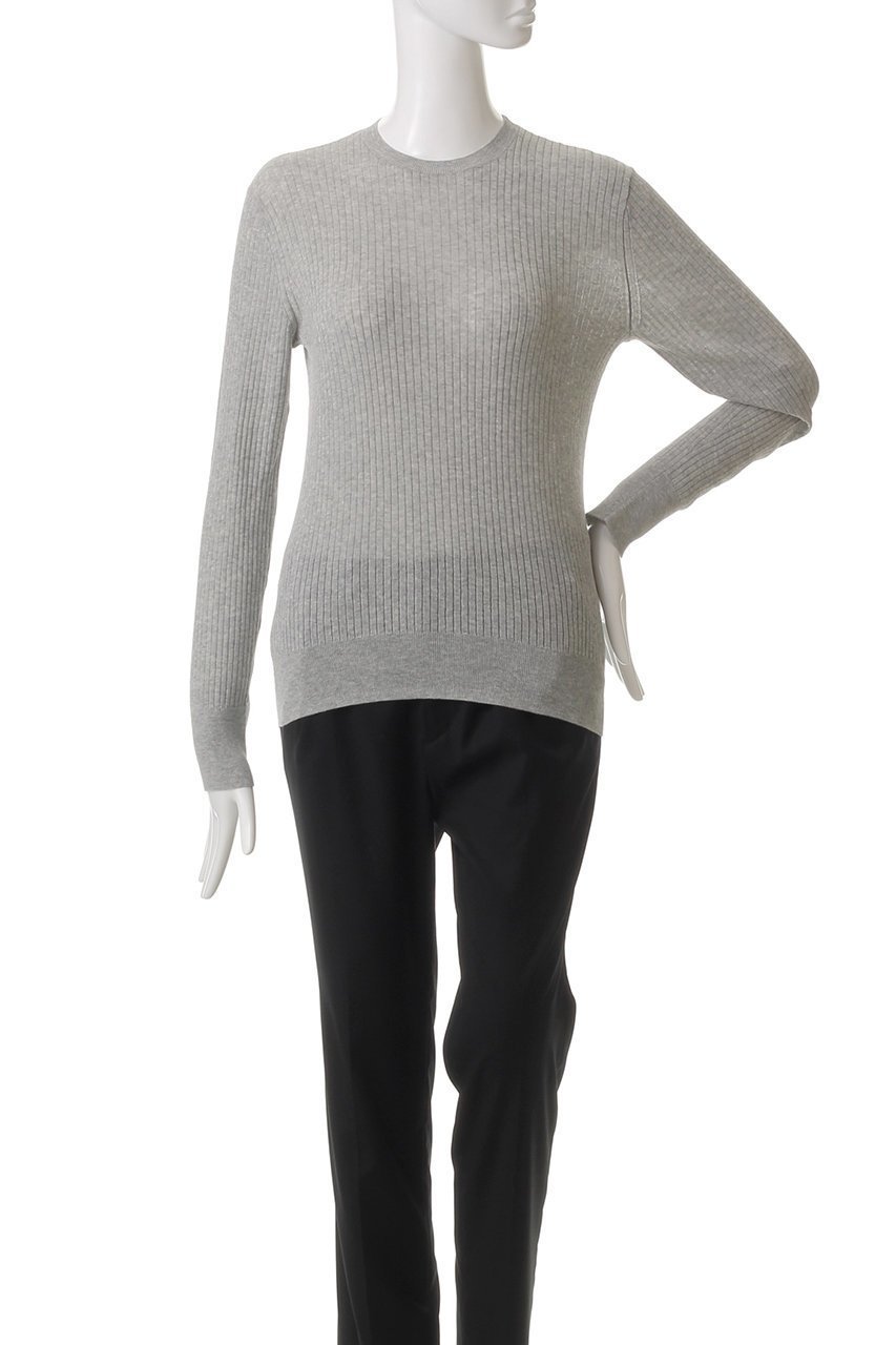 【エステータ/esteta】のシアーニット 長袖リブ 人気、トレンドファッション・服の通販 founy(ファニー) 　ファッション　Fashion　レディースファッション　Fashion for Women　トップス・カットソー　Cut & Sew Tops　ニット　Knit Tops & Sweaters　カジュアルプルオーバー・ニットトップス　Pullovers & Knit Tops / Casual Pullovers　エレガント 上品　Elegant　シアー　Sheer, See-Through　シンプル　Simple, Minimal　デニム　Denim, Jeans Material　フィット　Fit, Slim Fit　長袖　Long Sleeve, Full Sleeve　other-2|ID: prp329100004410955 ipo3291000000032947912