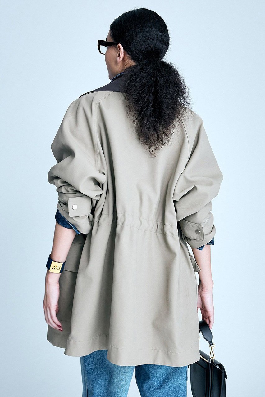 【ブリル/BRILL】のステンカラードローストリングブルゾン 人気、トレンドファッション・服の通販 founy(ファニー) 　ファッション　Fashion　レディースファッション　Fashion for Women　アウター　Coat / Outerwear Collection　コート・ロングコート・ピーコート　Long Coats, Peacoats & More　ブルゾンジャケット・スポーティアウター　Blouson Jackets　オックス　Oxford Fabric　ショート　Short, Short Length　スタンド　Stand Collar, Upright Stand　スリーブ　Sleeve, Long Sleeve / Short Sleeve　ドローストリング　Drawstring, Pull Cord　ハーフ　Half, Half-Length　パッチ　Patch, Appliqué　ブルゾン　Blouson, Bomber Jacket　ポケット　Pocket, Pocket Detail　other-3|ID: prp329100004410959 ipo3291000000032922725