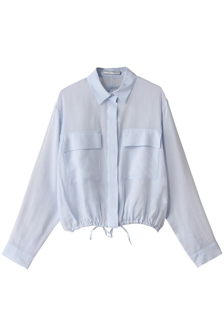 【ベイジ,/BEIGE,】のPAULINE(ポリーヌ)/ドローストリングリネンブラウス インテリア・キッズ・メンズ・レディースファッション・服の通販 founy(ファニー) 　ファッション　Fashion　レディースファッション　Fashion for Women　トップス・カットソー　Cut & Sew Tops　シャツ・ブラウス・オフィスカジュアル　Elegant Blouses & Button-Ups　スリーブ　Sleeve, Long Sleeve / Short Sleeve　バルーン　Balloon, Balloon Silhouette　リネン　Linen, Linen Fabric　ロング　Long, Long-Length　夏　Summer　定番　Standard, Basic Item　春　Spring　S/S・春夏　SS, Spring/Summer, Warm Season　洗える　Machine Washable　Sax|ID: prp329100004410962 ipo3291000000032858307