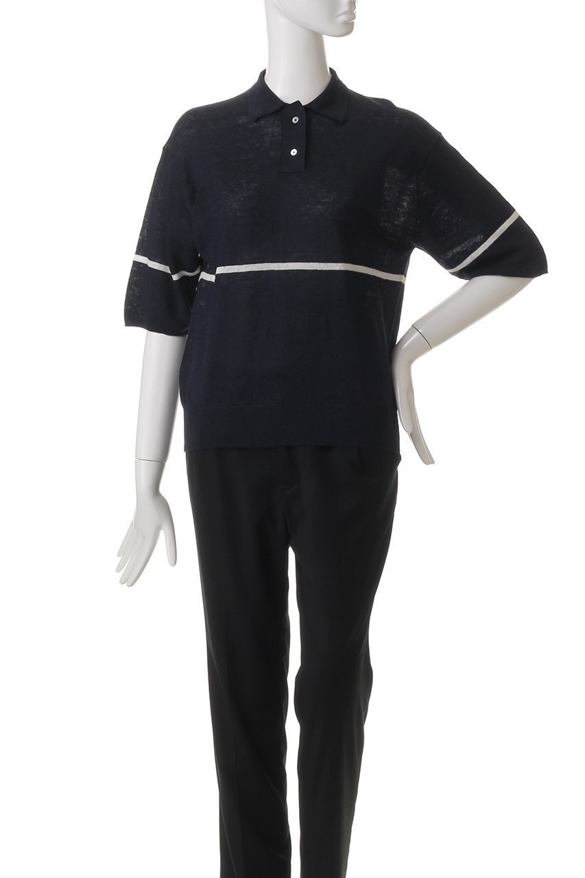 【ドメル/DOMELLE】のリネン ポロニット 人気、トレンドファッション・服の通販 founy(ファニー) 　ファッション　Fashion　レディースファッション　Fashion for Women　トップス・カットソー　Cut & Sew Tops　ニット　Knit Tops & Sweaters　カジュアルプルオーバー・ニットトップス　Pullovers & Knit Tops / Casual Pullovers　おすすめ　Recommended / Our Picks　コンパクト　Compact, Small Size　バランス　Balance, Style Balance　フランス　France, French　ベーシック　Basic, Essential　ボトム　Bottoms, Lower Wear　リネン　Linen, Linen Fabric　ワイド　Wide, Wide Fit　今季　This Season, Current Season　夏　Summer　other-2|ID: prp329100004410968 ipo3291000000032942806