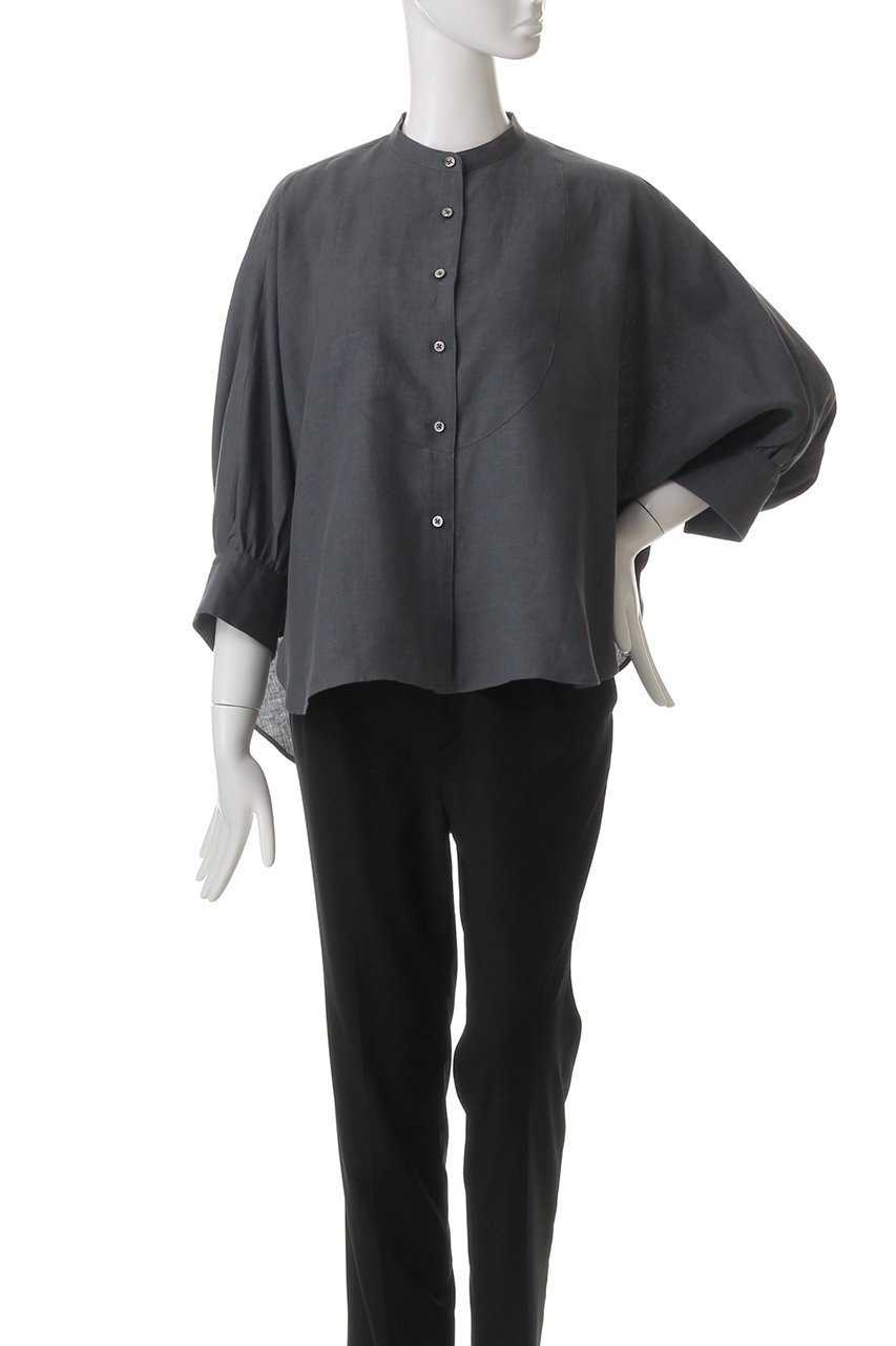 【ドメル/DOMELLE】のベルギーリネンシャツ 人気、トレンドファッション・服の通販 founy(ファニー) 　ファッション　Fashion　レディースファッション　Fashion for Women　トップス・カットソー　Cut & Sew Tops　シャツ・ブラウス・オフィスカジュアル　Elegant Blouses & Button-Ups　カフス　Cuff Design　スリーブ　Sleeve, Long Sleeve / Short Sleeve　フォルム　Silhouette, Form　ヨーク　Yoke, Yoke Design　ラウンド　Round, Round Neck　リネン　Linen, Linen Fabric　ロング　Long, Long-Length　other-2|ID: prp329100004410975 ipo3291000000032859274