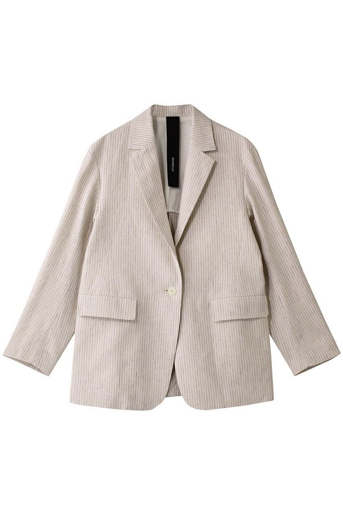 【ドメル/DOMELLE】のコットンリネン ストライプ ジャケット インテリア・キッズ・メンズ・レディースファッション・服の通販 founy(ファニー) https://founy.com/ ファッション Fashion レディースファッション Fashion for Women アウター Coat / Outerwear Collection レディースジャケット・軽アウター Jackets オックス Oxford Fabric ジャケット Jacket, Outerwear ストライプ Stripe, Striped Pattern セットアップ Set-Up, Coordinated Outfit ドロップ Drop Shoulder, Dropped Style リネン Linen, Linen Fabric |ID: prp329100004410977 ipo3291000000032961468