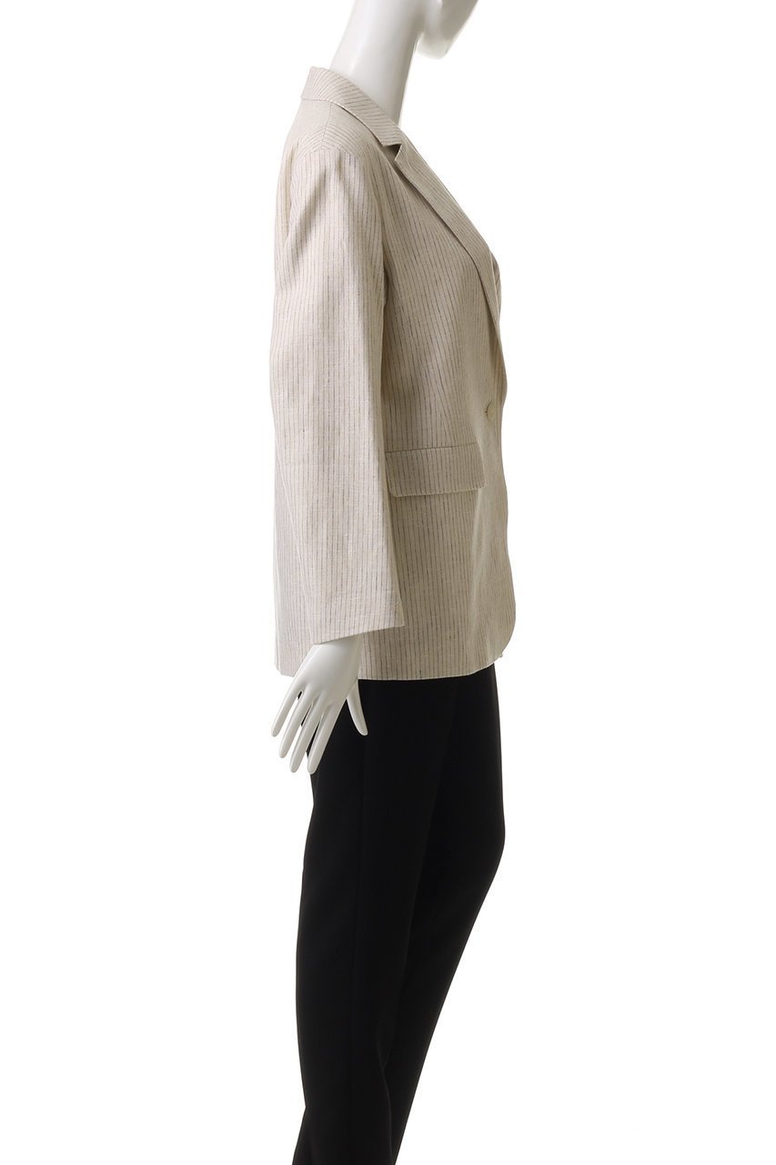 【ドメル/DOMELLE】のコットンリネン ストライプ ジャケット 人気、トレンドファッション・服の通販 founy(ファニー) 　ファッション　Fashion　レディースファッション　Fashion for Women　アウター　Coat / Outerwear Collection　レディースジャケット・軽アウター　Jackets　オックス　Oxford Fabric　ジャケット　Jacket, Outerwear　ストライプ　Stripe, Striped Pattern　セットアップ　Set-Up, Coordinated Outfit　ドロップ　Drop Shoulder, Dropped Style　リネン　Linen, Linen Fabric　other-3|ID: prp329100004410977 ipo3291000000032961481