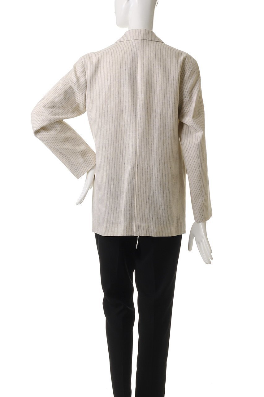 【ドメル/DOMELLE】のコットンリネン ストライプ ジャケット 人気、トレンドファッション・服の通販 founy(ファニー) 　ファッション　Fashion　レディースファッション　Fashion for Women　アウター　Coat / Outerwear Collection　レディースジャケット・軽アウター　Jackets　オックス　Oxford Fabric　ジャケット　Jacket, Outerwear　ストライプ　Stripe, Striped Pattern　セットアップ　Set-Up, Coordinated Outfit　ドロップ　Drop Shoulder, Dropped Style　リネン　Linen, Linen Fabric　other-4|ID: prp329100004410977 ipo3291000000032961485