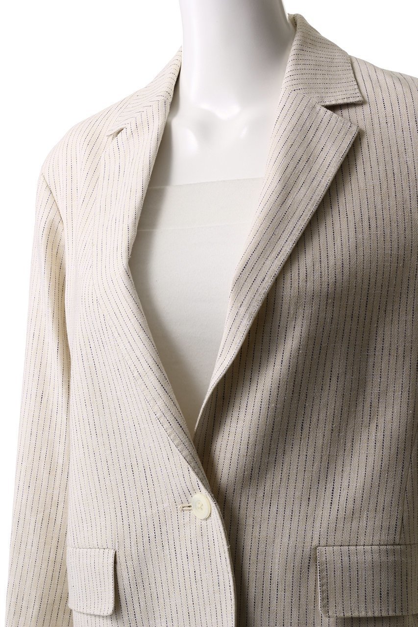 【ドメル/DOMELLE】のコットンリネン ストライプ ジャケット 人気、トレンドファッション・服の通販 founy(ファニー) 　ファッション　Fashion　レディースファッション　Fashion for Women　アウター　Coat / Outerwear Collection　レディースジャケット・軽アウター　Jackets　オックス　Oxford Fabric　ジャケット　Jacket, Outerwear　ストライプ　Stripe, Striped Pattern　セットアップ　Set-Up, Coordinated Outfit　ドロップ　Drop Shoulder, Dropped Style　リネン　Linen, Linen Fabric　other-5|ID: prp329100004410977 ipo3291000000032961489