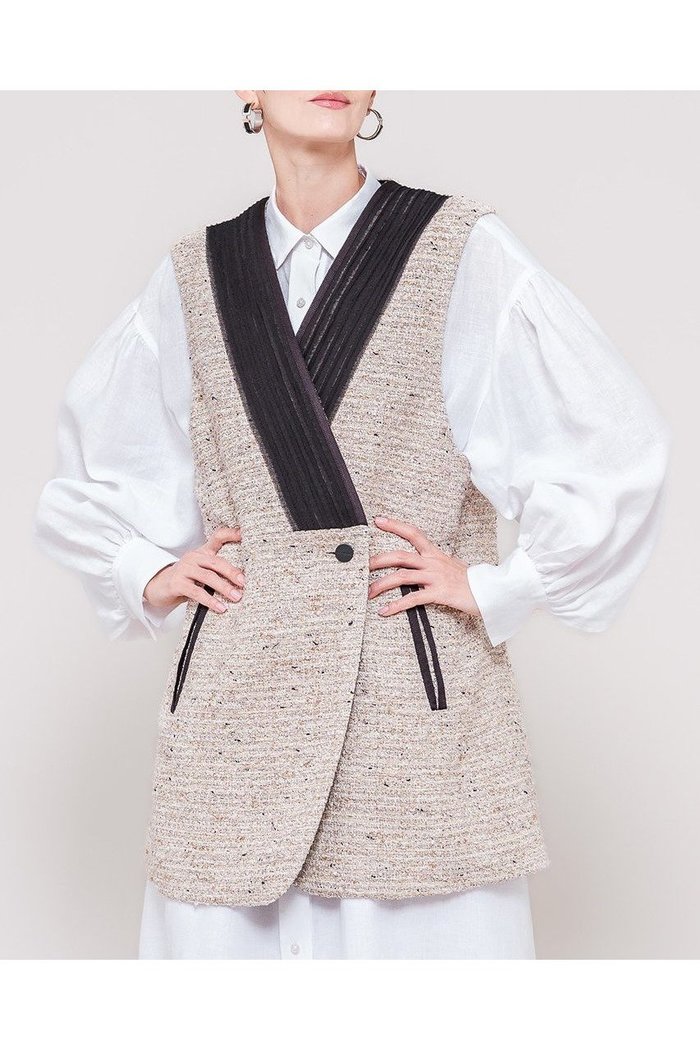 【ドメル/DOMELLE】のMALHIA ナチュラル ベスト インテリア・キッズ・メンズ・レディースファッション・服の通販 founy(ファニー) https://founy.com/ ファッション Fashion レディースファッション WOMEN アウター Coat Outerwear ジャケット Jackets おすすめ Recommend シフォン Chiffon ジャケット Jacket スペシャル Special ダブル Double ツイード Tweed ハーフ Half フランス France フロント Front ベスト Vest |ID: prp329100004410978 ipo3291000000030802370