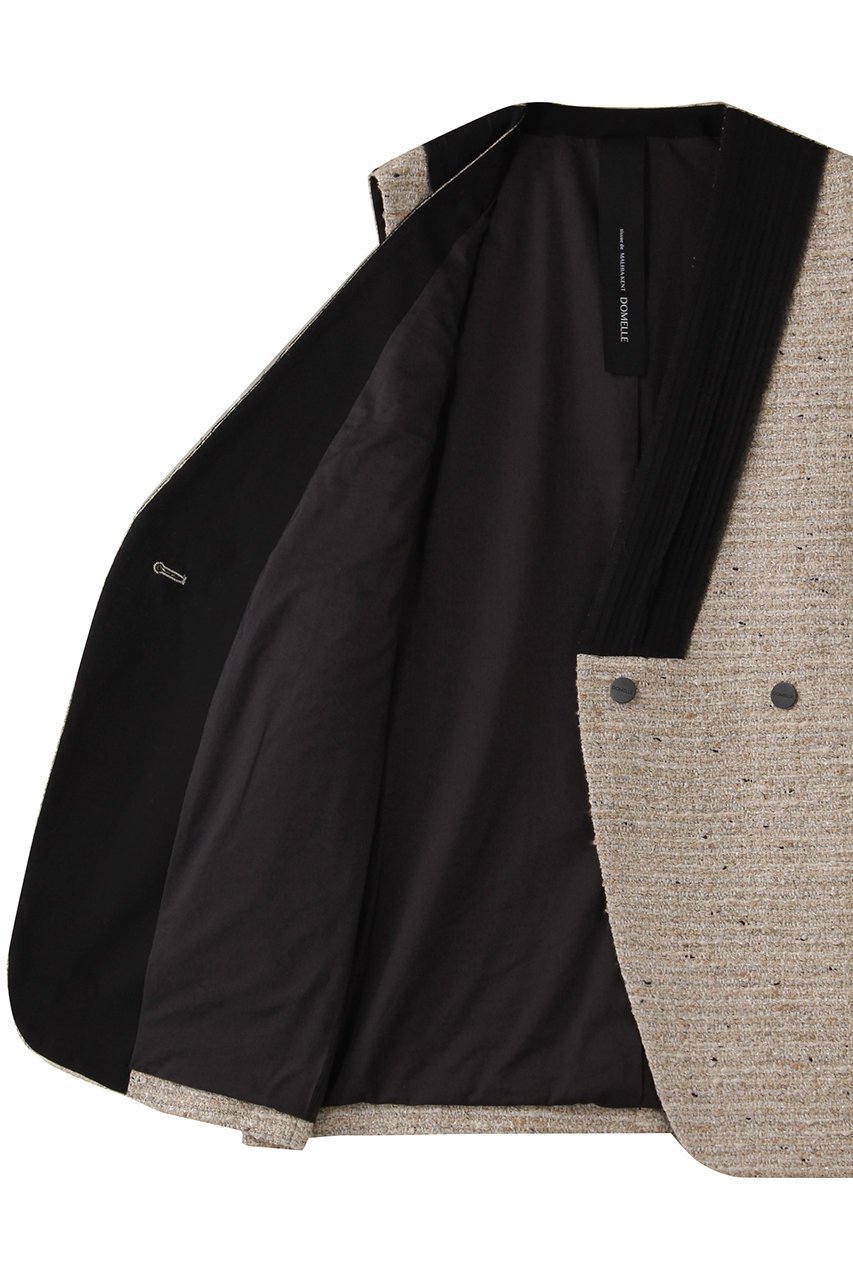 【ドメル/DOMELLE】のMALHIA ナチュラル ベスト 人気、トレンドファッション・服の通販 founy(ファニー) 　ファッション　Fashion　レディースファッション　WOMEN　アウター　Coat Outerwear　ジャケット　Jackets　おすすめ　Recommend　シフォン　Chiffon　ジャケット　Jacket　スペシャル　Special　ダブル　Double　ツイード　Tweed　ハーフ　Half　フランス　France　フロント　Front　ベスト　Vest　other-6|ID: prp329100004410978 ipo3291000000031329936