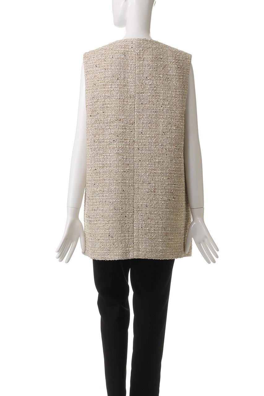 【ドメル/DOMELLE】のMALHIA ナチュラル ベスト 人気、トレンドファッション・服の通販 founy(ファニー) 　ファッション　Fashion　レディースファッション　Fashion for Women　アウター　Coat / Outerwear Collection　レディースジャケット・軽アウター　Jackets　おすすめ　Recommended / Our Picks　シフォン　Chiffon, Lightweight Fabric　ジャケット　Jacket, Outerwear　スペシャル　Special, Limited Edition　ダブル　Double, Double-Breasted　ツイード　Twill, Twill Weave　ハーフ　Half, Half-Length　フランス　France, French　フロント　Front, Front Design　ベスト　Vest, Waistcoat　other-4|ID: prp329100004410978 ipo3291000000032955241