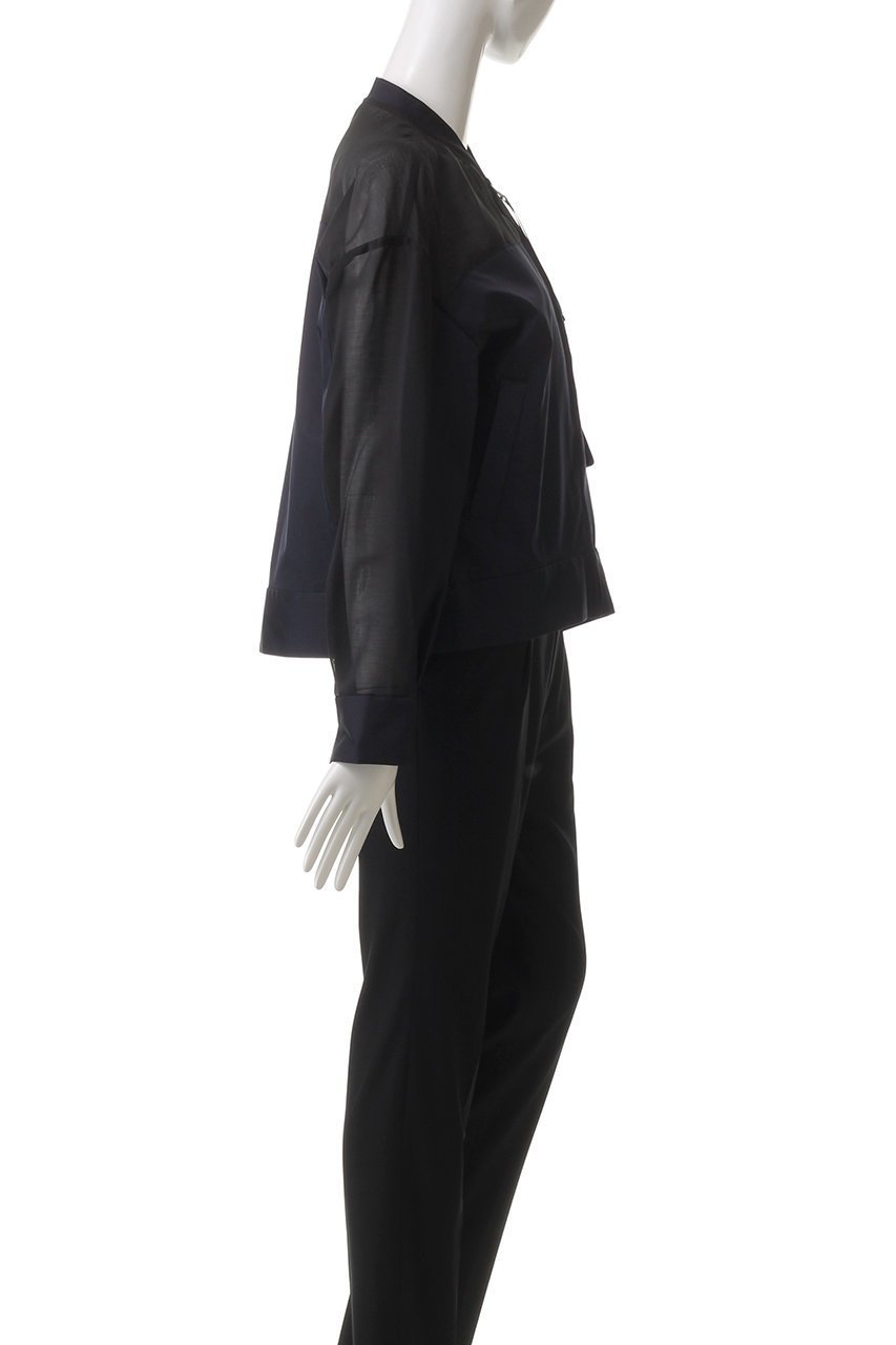 【ピアッカセッテ/ph7+】のハーフシアーブルゾン 人気、トレンドファッション・服の通販 founy(ファニー) 　ファッション　Fashion　レディースファッション　Fashion for Women　アウター　Coat / Outerwear Collection　レディースジャケット・軽アウター　Jackets　ブルゾンジャケット・スポーティアウター　Blouson Jackets　シアー　Sheer, See-Through　シンプル　Simple, Minimal　ジャケット　Jacket, Outerwear　フラップ　Flap, Flap Pocket　フロント　Front, Front Design　ポケット　Pocket, Pocket Detail　夏　Summer　春　Spring　S/S・春夏　SS, Spring/Summer, Warm Season　other-3|ID: prp329100004417138 ipo3291000000035303080