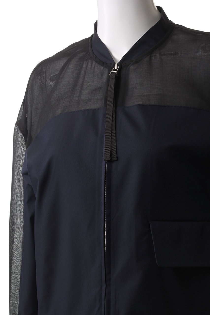 【ピアッカセッテ/ph7+】のハーフシアーブルゾン 人気、トレンドファッション・服の通販 founy(ファニー) 　ファッション　Fashion　レディースファッション　Fashion for Women　アウター　Coat / Outerwear Collection　レディースジャケット・軽アウター　Jackets　ブルゾンジャケット・スポーティアウター　Blouson Jackets　シアー　Sheer, See-Through　シンプル　Simple, Minimal　ジャケット　Jacket, Outerwear　フラップ　Flap, Flap Pocket　フロント　Front, Front Design　ポケット　Pocket, Pocket Detail　夏　Summer　春　Spring　S/S・春夏　SS, Spring/Summer, Warm Season　other-5|ID: prp329100004417138 ipo3291000000035303082