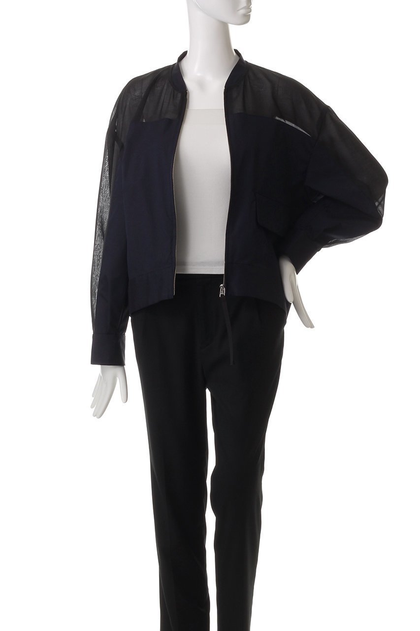 【ピアッカセッテ/ph7+】のハーフシアーブルゾン 人気、トレンドファッション・服の通販 founy(ファニー) 　ファッション　Fashion　レディースファッション　Fashion for Women　アウター　Coat / Outerwear Collection　レディースジャケット・軽アウター　Jackets　ブルゾンジャケット・スポーティアウター　Blouson Jackets　シアー　Sheer, See-Through　シンプル　Simple, Minimal　ジャケット　Jacket, Outerwear　フラップ　Flap, Flap Pocket　フロント　Front, Front Design　ポケット　Pocket, Pocket Detail　夏　Summer　春　Spring　S/S・春夏　SS, Spring/Summer, Warm Season　other-7|ID: prp329100004417138 ipo3291000000035303087