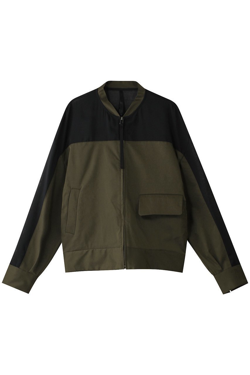【ピアッカセッテ/ph7+】のハーフシアーブルゾン インテリア・キッズ・メンズ・レディースファッション・服の通販 founy(ファニー) 　ファッション　Fashion　レディースファッション　Fashion for Women　アウター　Coat / Outerwear Collection　レディースジャケット・軽アウター　Jackets　ブルゾンジャケット・スポーティアウター　Blouson Jackets　シアー　Sheer, See-Through　シンプル　Simple, Minimal　ジャケット　Jacket, Outerwear　フラップ　Flap, Flap Pocket　フロント　Front, Front Design　ポケット　Pocket, Pocket Detail　夏　Summer　春　Spring　S/S・春夏　SS, Spring/Summer, Warm Season　カーキ|ID: prp329100004417138 ipo3291000000035960755