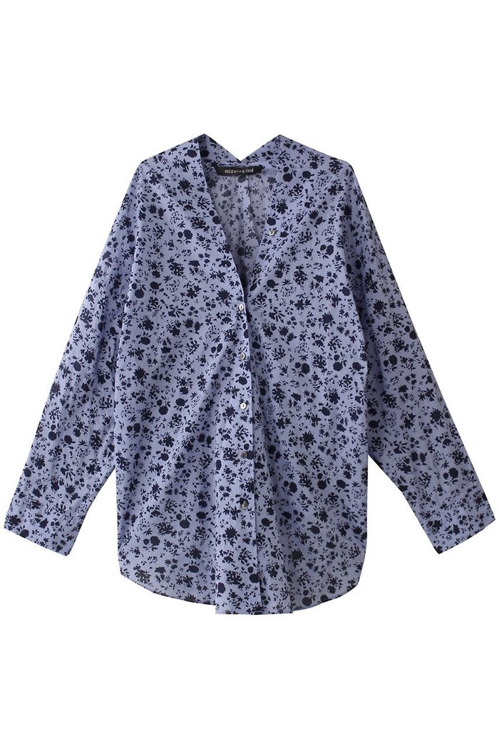 【ミズイロ インド/mizuiro ind】のsmall flower print V neck shirt シャツ インテリア・キッズ・メンズ・レディースファッション・服の通販 founy(ファニー) https://founy.com/ ファッション Fashion レディースファッション WOMEN トップス・カットソー Tops/Tshirt シャツ/ブラウス Shirts/Blouses アシンメトリー Asymmetry シアー Sheer スリーブ Sleeve ドレープ Drape フラワー Flower ロング Long 夏 Summer 春 Spring S/S・春夏 Ss・Spring/Summer |ID: prp329100004417153 ipo3291000000030840307