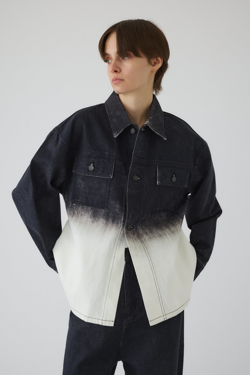 【リムアーク/RIM.ARK】のGradation denim JK/ジャケット 人気、トレンドファッション・服の通販 founy(ファニー) 　ファッション　Fashion　レディースファッション　Fashion for Women　アウター　Coat / Outerwear Collection　レディースジャケット・軽アウター　Jackets　グラデーション　Gradient, Ombre　ジャケット　Jacket, Outerwear　セットアップ　Set-Up, Coordinated Outfit　デニム　Denim, Jeans Material　プリント　Print, Printed Pattern　ワイド　Wide, Wide Fit　other-5|ID: prp329100004417161 ipo3291000000032931296