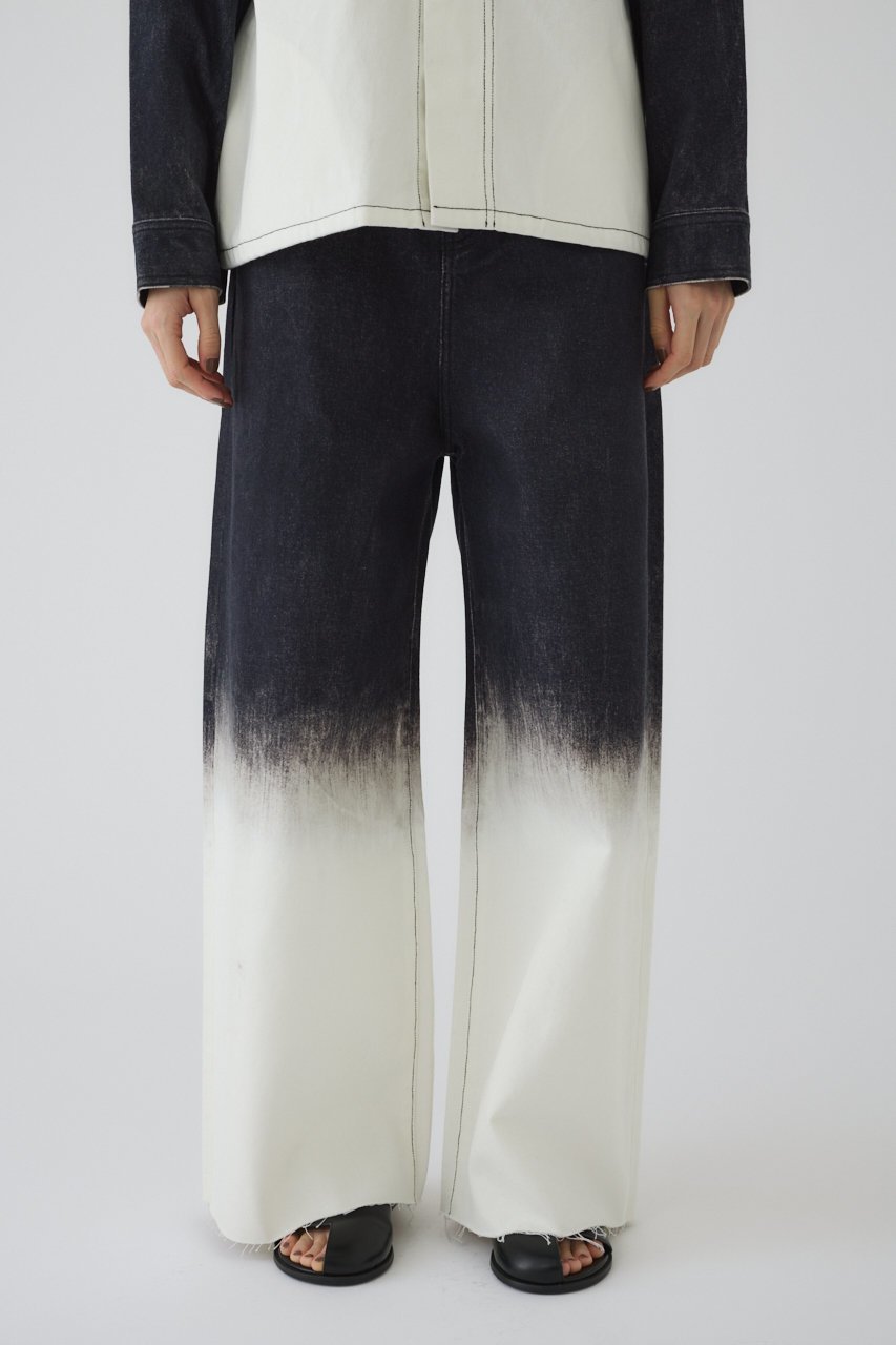 【リムアーク/RIM.ARK】のGradation denim PT/パンツ インテリア・キッズ・メンズ・レディースファッション・服の通販 founy(ファニー) ファッション Fashion レディースファッション Fashion for Women パンツ Pants & Trousers デニムパンツ・ジーンズ・美脚デニム Denim Jeans & Pants グラデーション Gradient, Ombre セットアップ Set-Up, Coordinated Outfit デニム Denim, Jeans Material プリント Print, Printed Pattern ワイド Wide, Wide Fit ブラック|ID: prp329100004417162 ipo3291000000036907590