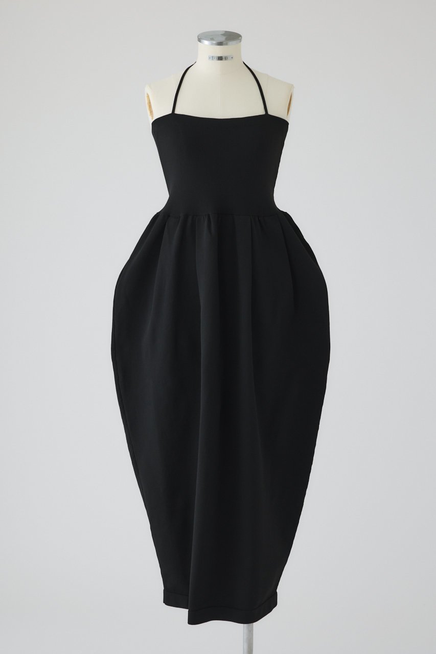 【リムアーク/RIM.ARK】のCocoon knit dress/ドレス・ワンピース インテリア・キッズ・メンズ・レディースファッション・服の通販 founy(ファニー) 　ファッション　Fashion　レディースファッション　Fashion for Women　ワンピース　Dresses　フォーマル・パーティードレス・結婚式用ドレス　Elegant & Casual Dresses　チュニック　Tunic Tops & Dresses　ギャザー　Gathered, Ruffled　チュニック　Tunic, Long Top　ドレス　Dress, One-Piece　ロング　Long, Long-Length　ブラック|ID: prp329100004417168 ipo3291000000032808717