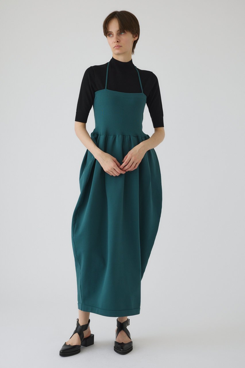 【リムアーク/RIM.ARK】のCocoon knit dress/ドレス・ワンピース インテリア・キッズ・メンズ・レディースファッション・服の通販 founy(ファニー) 　ファッション　Fashion　レディースファッション　Fashion for Women　ワンピース　Dresses　フォーマル・パーティードレス・結婚式用ドレス　Elegant & Casual Dresses　チュニック　Tunic Tops & Dresses　ギャザー　Gathered, Ruffled　チュニック　Tunic, Long Top　ドレス　Dress, One-Piece　ロング　Long, Long-Length　グリーン|ID: prp329100004417168 ipo3291000000032808718