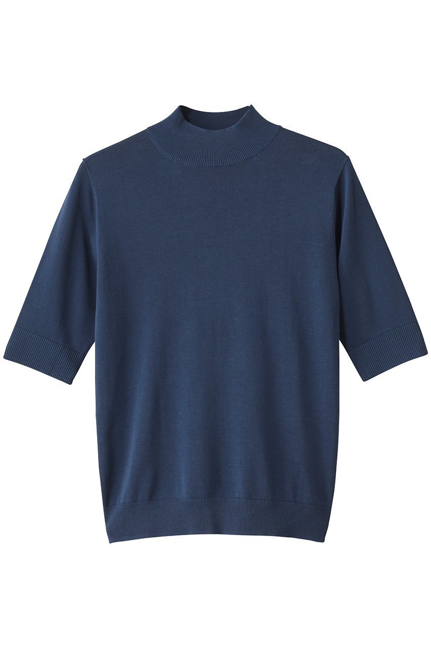 【リムアーク/RIM.ARK】のSilk mix fit tops/ニット インテリア・キッズ・メンズ・レディースファッション・服の通販 founy(ファニー) 　ファッション　Fashion　レディースファッション　Fashion for Women　トップス・カットソー　Cut & Sew Tops　ニット　Knit Tops & Sweaters　カジュアルプルオーバー・ニットトップス　Pullovers & Knit Tops / Casual Pullovers　なめらか　Smooth, Silky Texture　コンパクト　Compact, Small Size　シルク　Silk, 100% Silk　ハイネック　High Neck, Mock Neck　ベーシック　Basic, Essential　ブルー|ID: prp329100004417171 ipo3291000000032808731