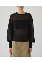 【リムアーク/RIM.ARK】の【3/5 10:00販売開始】Sheer dolman knit tops/ニット ブラック|ID:prp329100004417172