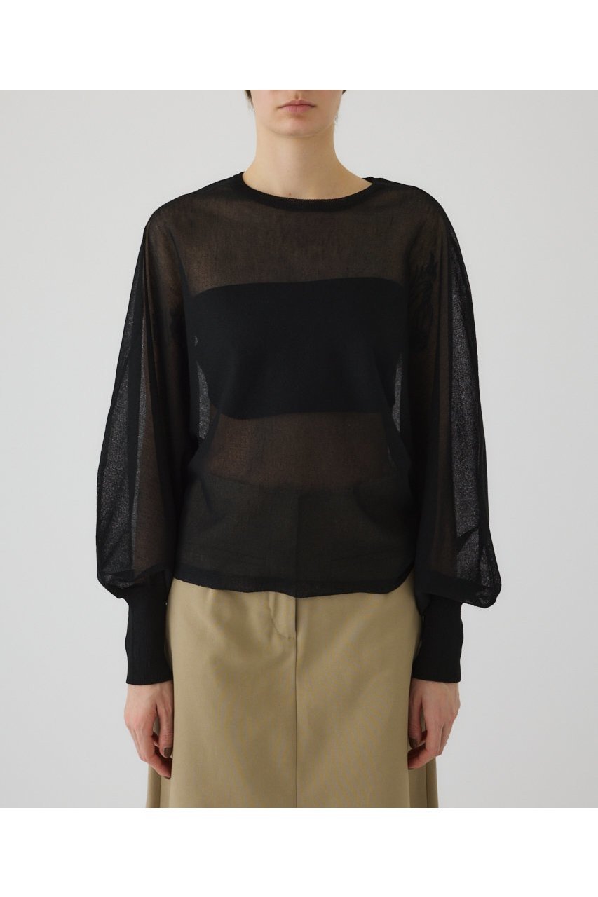 【リムアーク/RIM.ARK】の【3/5 10:00販売開始】Sheer dolman knit tops/ニット インテリア・キッズ・メンズ・レディースファッション・服の通販 founy(ファニー) 　ファッション　Fashion　レディースファッション　WOMEN　トップス・カットソー　Tops/Tshirt　ニット　Knit Tops　プルオーバー　Pullover　シアー　Sheer　バランス　Balance　モダン　Modern　NEW・新作・新着・新入荷　New Arrivals　ブラック|ID: prp329100004417172 ipo3291000000030840365