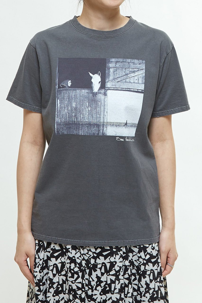 【マルティニーク/martinique】の《別注》【COUTURE D ADAM】Sam Haskins/Horse Tシャツ 人気、トレンドファッション・服の通販 founy(ファニー) 　ファッション　Fashion　レディースファッション　Fashion for Women　トップス・カットソー　Cut & Sew Tops　シャツ・ブラウス・オフィスカジュアル　Elegant Blouses & Button-Ups　ロングTシャツ・Tシャツ　Longline T-Shirts & Tees　カットソー・ベーシックTシャツ　Cut-and-Sewn Tops / Stretch Tees & Basics　コレクション　Collection, Seasonal Line　ショート　Short, Short Length　スリーブ　Sleeve, Long Sleeve / Short Sleeve　ヴィンテージ　Vintage Style　別注　Limited Edition, Custom Order　other-8|ID: prp329100004417191 ipo3291000000032846392