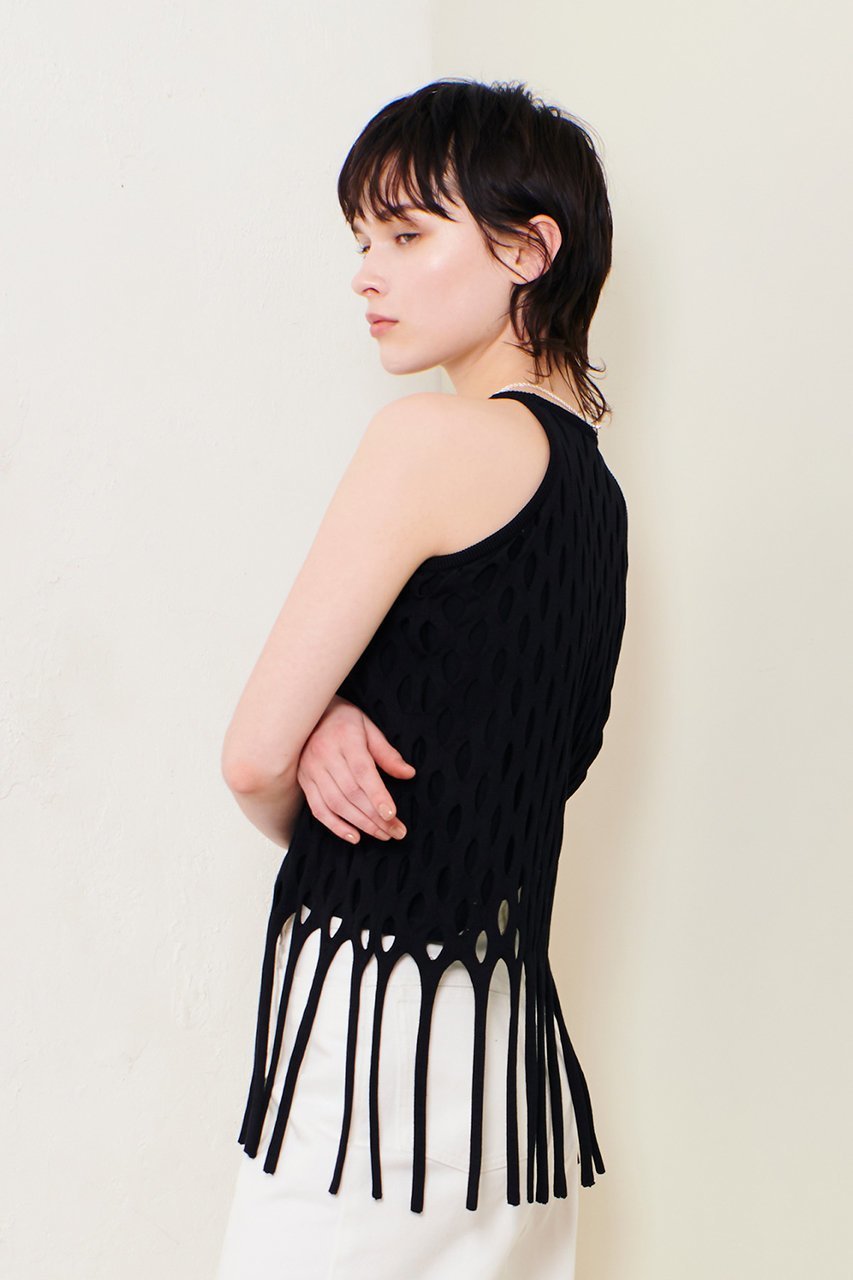 【アルアバイル/allureville】のハンモックフリンジプルオーバー 人気、トレンドファッション・服の通販 founy(ファニー) 　ファッション　Fashion　レディースファッション　Fashion for Women　トップス・カットソー　Cut & Sew Tops　ニット　Knit Tops & Sweaters　カジュアルプルオーバー・ニットトップス　Pullovers & Knit Tops / Casual Pullovers　アメリカン　American Style　ジャケット　Jacket, Outerwear　スリーブ　Sleeve, Long Sleeve / Short Sleeve　フリンジ　Fringe, Tassel　ブルゾン　Blouson, Bomber Jacket　再入荷　Restock / Back in Stock　other-5|ID: prp329100004417193 ipo3291000000035052003