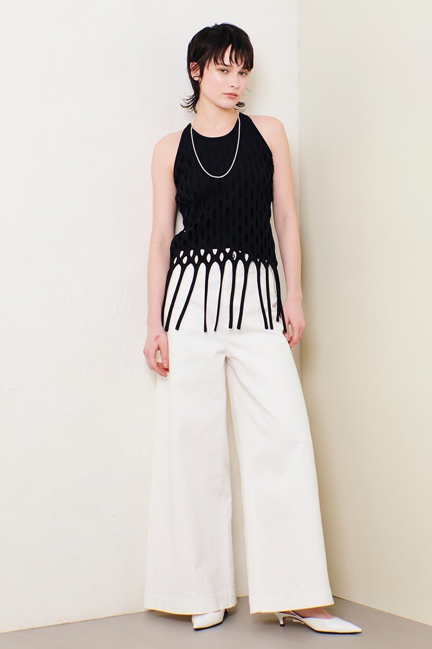 【アルアバイル/allureville】のハンモックフリンジプルオーバー 人気、トレンドファッション・服の通販 founy(ファニー) 　ファッション　Fashion　レディースファッション　Fashion for Women　トップス・カットソー　Cut & Sew Tops　ニット　Knit Tops & Sweaters　カジュアルプルオーバー・ニットトップス　Pullovers & Knit Tops / Casual Pullovers　アメリカン　American Style　ジャケット　Jacket, Outerwear　スリーブ　Sleeve, Long Sleeve / Short Sleeve　フリンジ　Fringe, Tassel　ブルゾン　Blouson, Bomber Jacket　再入荷　Restock / Back in Stock　other-6|ID: prp329100004417193 ipo3291000000035052004