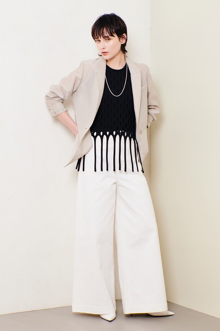 【アルアバイル/allureville】のハンモックフリンジプルオーバー 人気、トレンドファッション・服の通販 founy(ファニー) 　ファッション　Fashion　レディースファッション　Fashion for Women　トップス・カットソー　Cut & Sew Tops　ニット　Knit Tops & Sweaters　カジュアルプルオーバー・ニットトップス　Pullovers & Knit Tops / Casual Pullovers　アメリカン　American Style　ジャケット　Jacket, Outerwear　スリーブ　Sleeve, Long Sleeve / Short Sleeve　フリンジ　Fringe, Tassel　ブルゾン　Blouson, Bomber Jacket　再入荷　Restock / Back in Stock　other-7|ID: prp329100004417193 ipo3291000000035052005