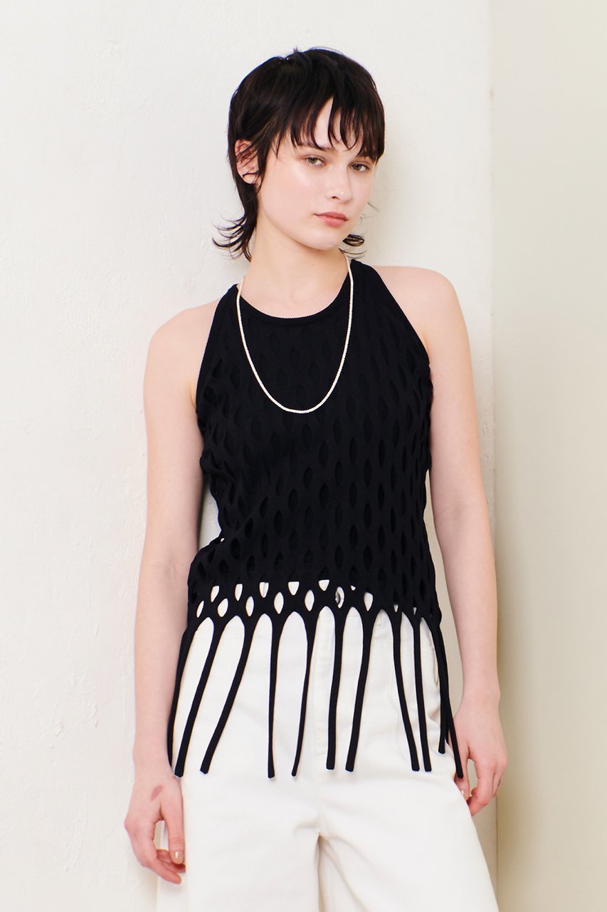 【アルアバイル/allureville】のハンモックフリンジプルオーバー 人気、トレンドファッション・服の通販 founy(ファニー) 　ファッション　Fashion　レディースファッション　Fashion for Women　トップス・カットソー　Cut & Sew Tops　ニット　Knit Tops & Sweaters　カジュアルプルオーバー・ニットトップス　Pullovers & Knit Tops / Casual Pullovers　アメリカン　American Style　ジャケット　Jacket, Outerwear　スリーブ　Sleeve, Long Sleeve / Short Sleeve　フリンジ　Fringe, Tassel　ブルゾン　Blouson, Bomber Jacket　再入荷　Restock / Back in Stock　other-8|ID: prp329100004417193 ipo3291000000035052006