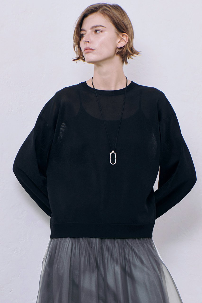 【アルアバイル/allureville】のスポンディッシュシアー2WAYプルオーバー 人気、トレンドファッション・服の通販 founy(ファニー) 　ファッション　Fashion　レディースファッション　Fashion for Women　トップス・カットソー　Cut & Sew Tops　ニット　Knit Tops & Sweaters　カジュアルプルオーバー・ニットトップス　Pullovers & Knit Tops / Casual Pullovers　カーディガン　Cardigan, Knitwear　サロペット　Overalls, Salopette　スポーティ　Sporty, Casual Athletic　センター　Center, Center Line　トレンド　Trend, Trending Now　再入荷　Restock / Back in Stock　other-8|ID: prp329100004417194 ipo3291000000032705433