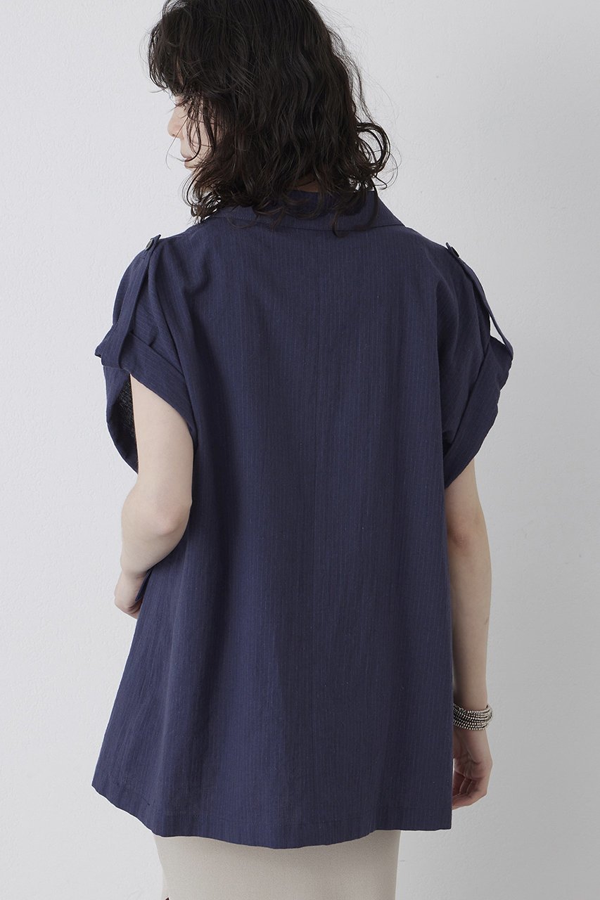 【ウィムガゼット/Whim Gazette】の【THE PAUSE】コットンリネンオーバージレ 人気、トレンドファッション・服の通販 founy(ファニー) 　ファッション　Fashion　レディースファッション　WOMEN　アウター　Coat Outerwear　ジャケット　Jackets　ヴィンテージ　Vintage　春　Spring　グラデーション　Gradation　ジャケット　Jacket　ストライプ　Stripe　スリーブ　Sleeve　フレンチ　French　ベスト　Vest　ボックス　Box　ボトム　Bottom　リネン　Linen　ワーク　Work　S/S・春夏　Ss・Spring/Summer　夏　Summer　other-4|ID: prp329100004417199 ipo3291000000031266099