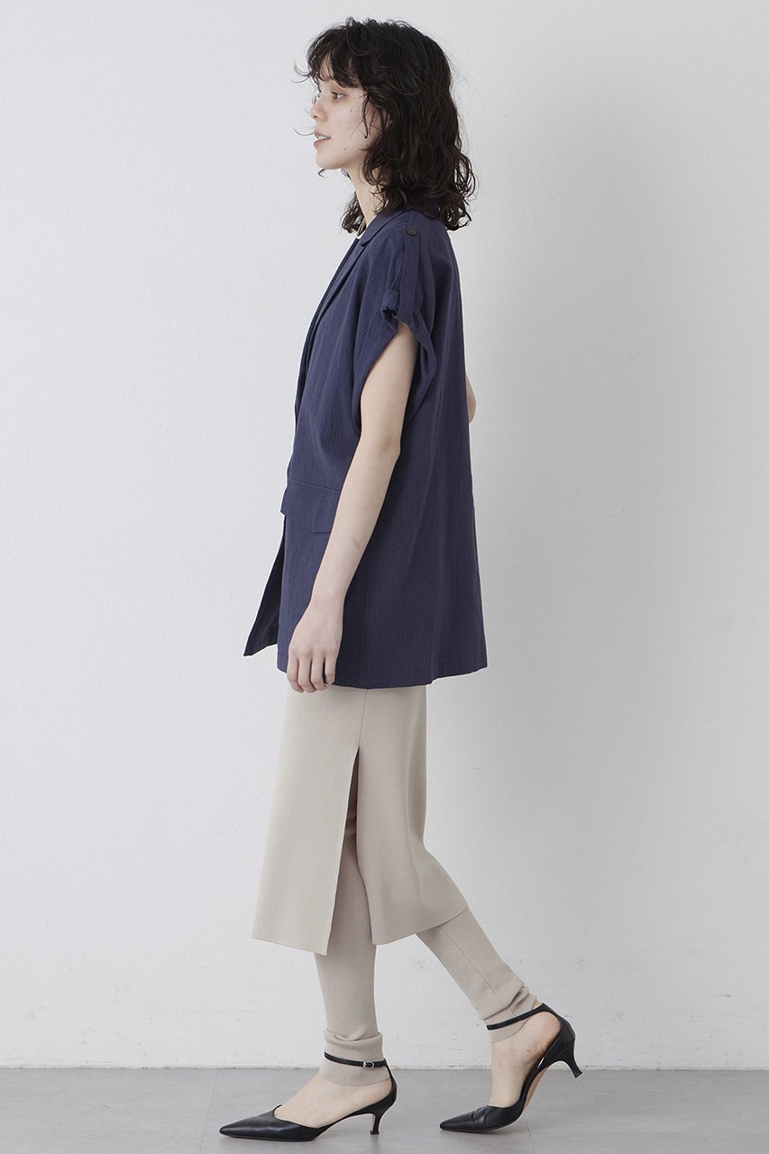 【ウィムガゼット/Whim Gazette】の【THE PAUSE】コットンリネンオーバージレ 人気、トレンドファッション・服の通販 founy(ファニー) 　ファッション　Fashion　レディースファッション　Fashion for Women　アウター　Coat / Outerwear Collection　レディースジャケット・軽アウター　Jackets　ジャケット　Jacket, Outerwear　ストライプ　Stripe, Striped Pattern　スリーブ　Sleeve, Long Sleeve / Short Sleeve　フレンチ　French, French Style　ベスト　Vest, Waistcoat　ボックス　Boxy, Box Shape　ボトム　Bottoms, Lower Wear　リネン　Linen, Linen Fabric　夏　Summer　春　Spring　S/S・春夏　SS, Spring/Summer, Warm Season　other-3|ID: prp329100004417199 ipo3291000000032957538
