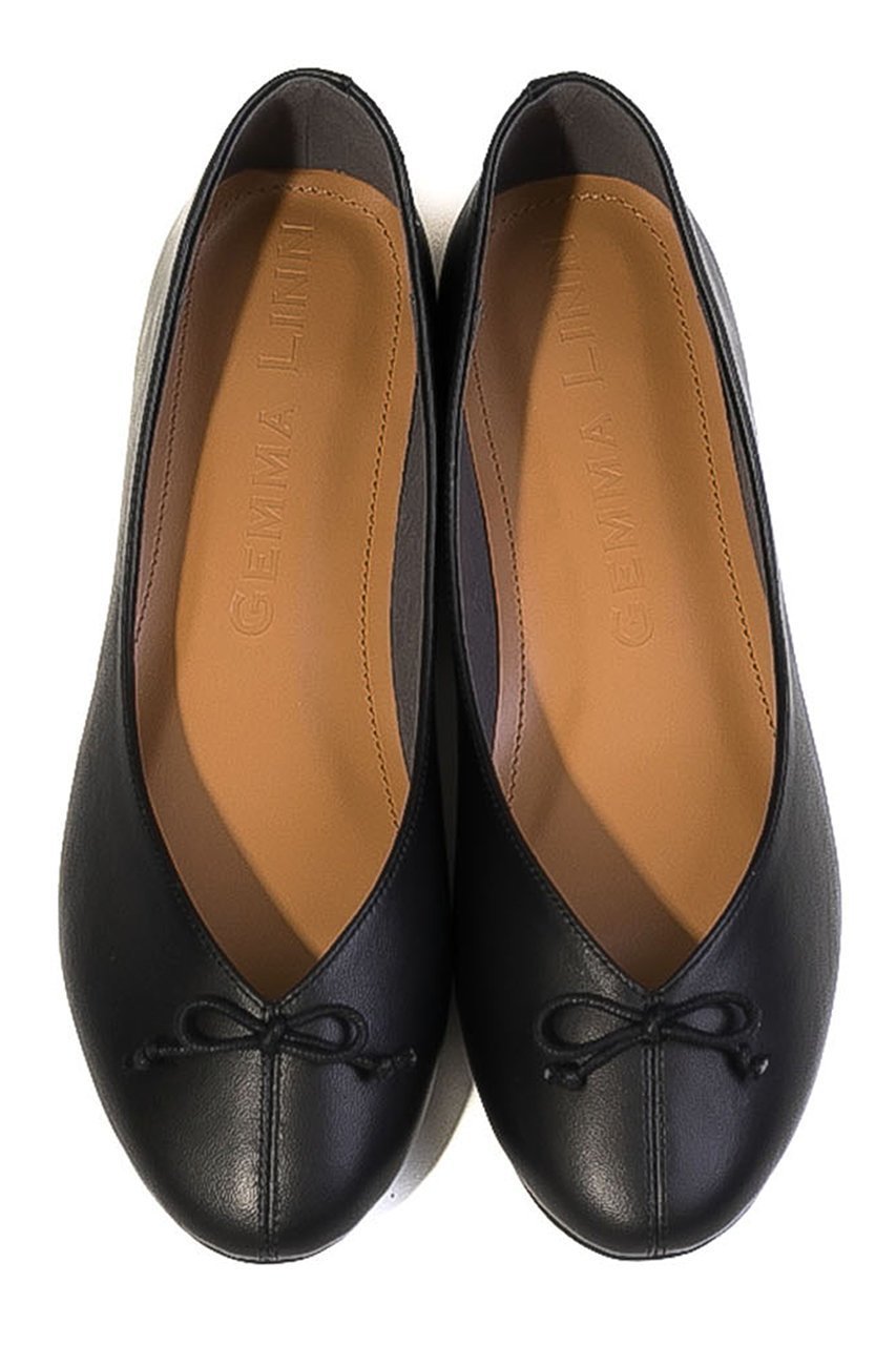 【ダニエラ アンド ジェマ/Daniella & GEMMA】の甲浅ラウンドバレエシューズ インテリア・キッズ・メンズ・レディースファッション・服の通販 founy(ファニー) 　ファッション　Fashion　レディースファッション　Fashion for Women　カッティング　Cutting Detail　クッション　Cushion, Throw Pillow　シューズ　Shoes, Footwear　シンプル　Simple, Minimal　バレエ　Ballet, Ballet Style　フラット　Flat, Flat Shoes　リボン　Ribbon, Bow　再入荷　Restock / Back in Stock　夏　Summer　春　Spring　S/S・春夏　SS, Spring/Summer, Warm Season　ブラック|ID: prp329100004417205 ipo3291000000036064727