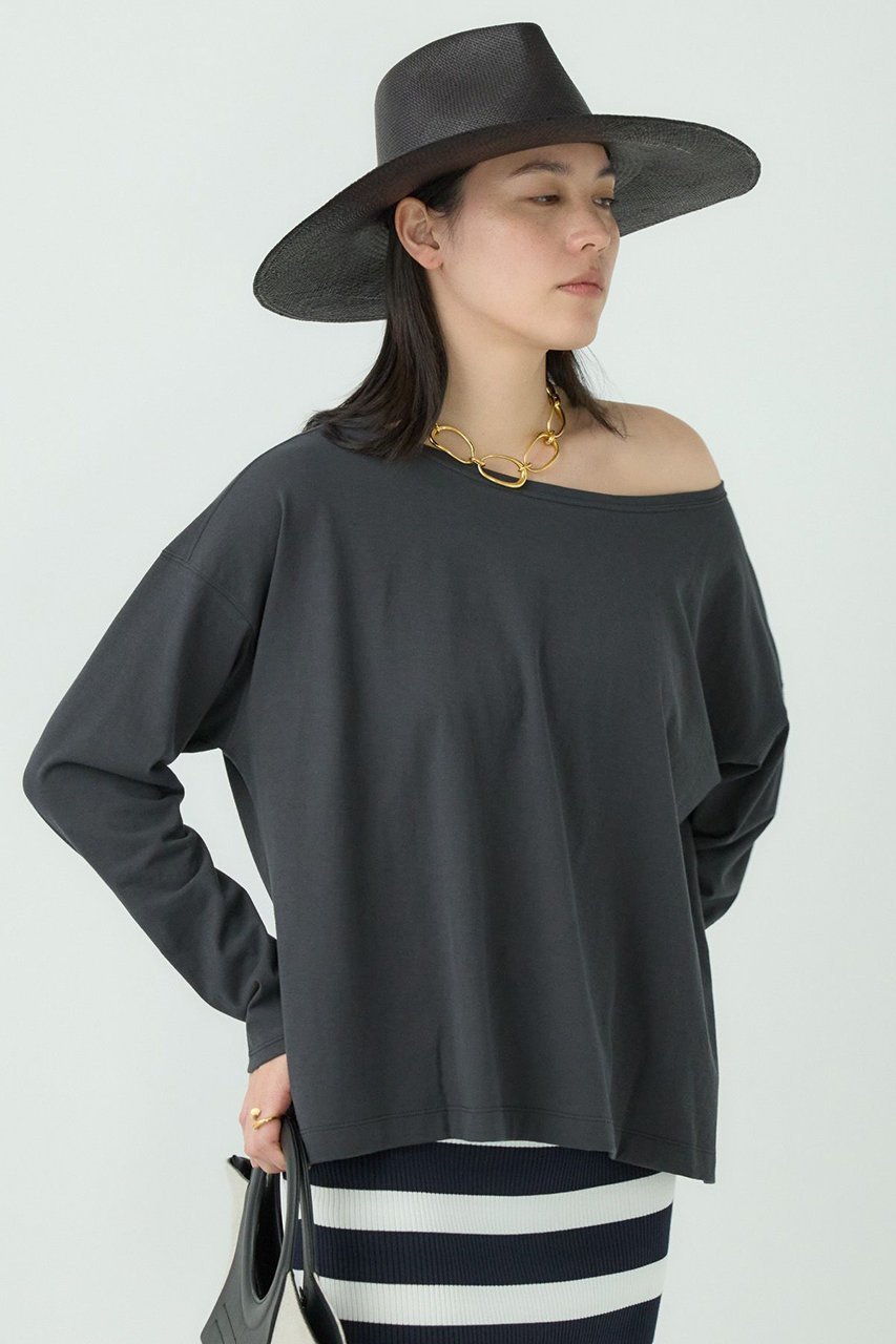 【カオス/Chaos】のフラッシュTシャツ インテリア・キッズ・メンズ・レディースファッション・服の通販 founy(ファニー) 　ファッション　Fashion　レディースファッション　Ladies' Fashion Online　トップス・カットソー　Tops/Tshirt　シャツ/ブラウス　Shirts/Blouses　ロング / Tシャツ　T-Shirts　カットソー　Cut and Sewn　カットソー　Cut And Sew　スリーブ　Sleeve　ツイル　Twill　ロング　Long　再入荷　Restock/Back In Stock/Re Arrival　チャコール|ID: prp329100004417207 ipo3291000000032694354