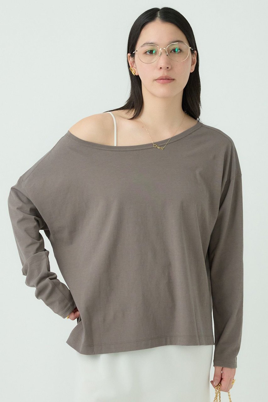 【カオス/Chaos】のフラッシュTシャツ インテリア・キッズ・メンズ・レディースファッション・服の通販 founy(ファニー) 　ファッション　Fashion　レディースファッション　Ladies' Fashion Online　トップス・カットソー　Tops/Tshirt　シャツ/ブラウス　Shirts/Blouses　ロング / Tシャツ　T-Shirts　カットソー　Cut and Sewn　カットソー　Cut And Sew　スリーブ　Sleeve　ツイル　Twill　ロング　Long　再入荷　Restock/Back In Stock/Re Arrival　モカ|ID: prp329100004417207 ipo3291000000032694356