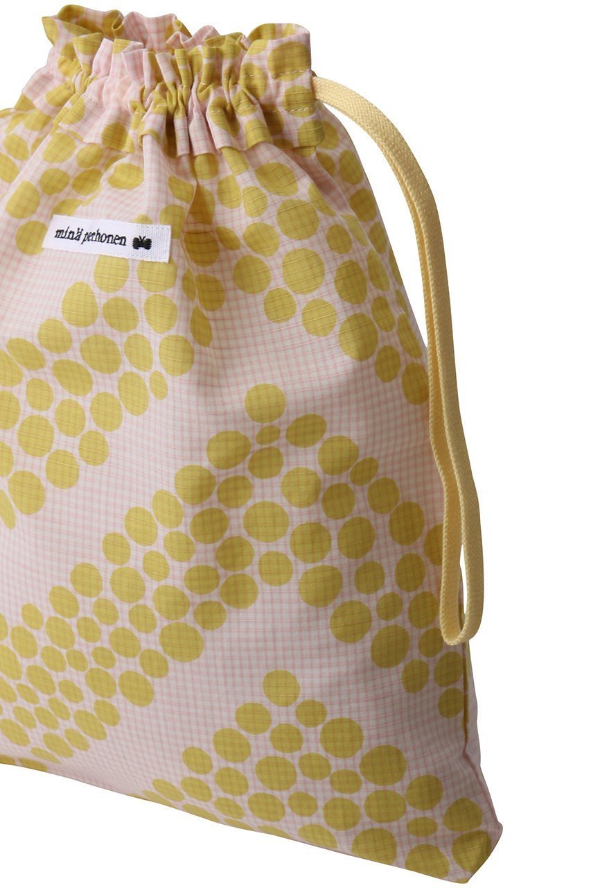 【ミナ ペルホネン/mina perhonen / KIDS】の【KIDS】kupla 巾着バッグ ライトブルー F 人気、トレンドファッション・服の通販 founy(ファニー) 　ファッション　Fashion　キッズファッション　Fashion for Kids　ドット　Polka Dot, Dot Pattern　ポーチ　Pouch, Small Case　リネン　Linen, Linen Fabric　巾着　Drawstring Bag, Kinchaku　other-4|ID: prp329100004417212 ipo3291000000036236971