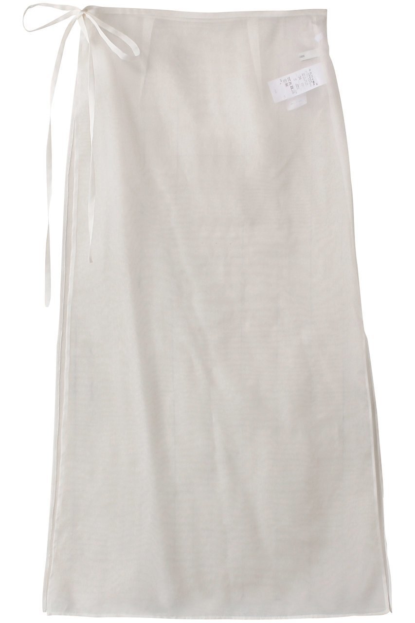【セアン/SCEARN】のSILK SATIN ORGANDIE スカート インテリア・キッズ・メンズ・レディースファッション・服の通販 founy(ファニー) 　ファッション　Fashion　レディースファッション　Fashion for Women　スカート　Skirts　ロングスカート　Long Skirts / Maxi & Midi Skirts　オーガンジー　Organza Fabric　サテン　Satin, Glossy Fabric　シルク　Silk, 100% Silk　パーティ　Party, Party Style　ラップ　Wrap, Wrap Design　リボン　Ribbon, Bow　ロング　Long, Long-Length　WHITE|ID: prp329100004417216 ipo3291000000032825177